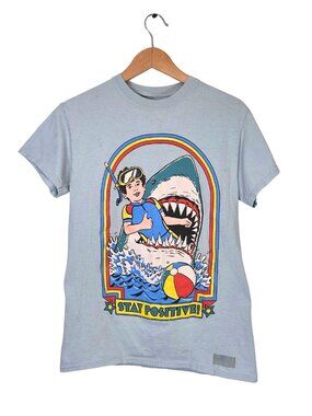Vintage Steven Rhodes Ripple Junction Stay Positive graphic t-shirt men's Small